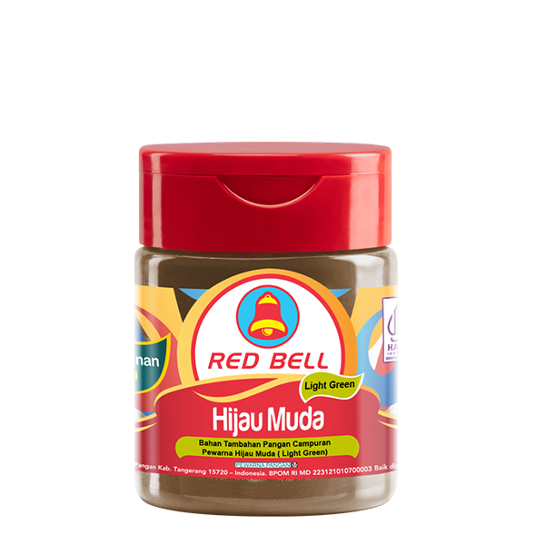 Saatnya eksplorasi warna hijau yang fresh dan playful pakai Red Bell Pewarna Bubuk Hijau Muda. Warnanya makin cerah, menciptakan tampilan kreasi yang lebih hidup dan kesan fun di setiap gigitan. Cocok untuk semua kreasi makanan dan minuman.