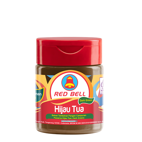 Mau bikin tampilan kreasi lebih berani? Red Bell Pewarna Bubuk Hijau Tua, siap bikin eksplorasi warna makin seru dengan hasil warna yang deep dan elegan. Cocok untuk semua kreasi makanan dan minuman.