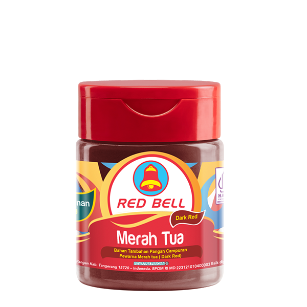 Bersiap untuk kreasi yang lebih dramatis dan elegan dengan Red Bell Pewarna Bubuk Merah Tua! Pilihan warna yang sempurna untuk kamu yang ingin menambahkan sentuhan warna yang lebih elegan, berani dan dramatis di setiap kreasimu. Cocok untuk semua kreasi makanan dan minuman.