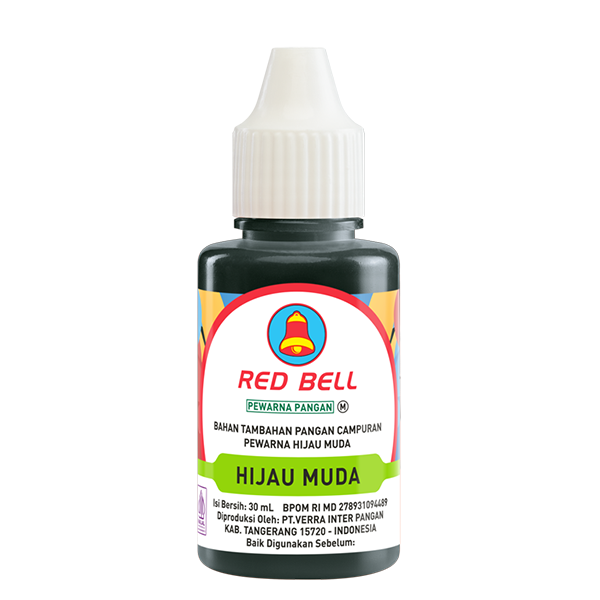 Mau nuansa fresh di setiap kreasimu? Red Bell Pewarna Cair Hijau Muda siap kasih sentuhan segar yang bikin kreasimu makin stand out! Cocok untuk semua kreasi makanan dan minuman.