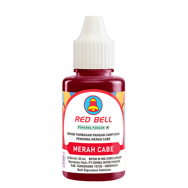 Siap bikin tampilan kreasimu yang berani dan bold? Red Bell Pewarna Cair Merah Cabe ini siap bikin kreasimu jadi center of attention! Pilihan warna yang tepat untuk menciptakan kesan berani dan penuh semangat. Cocok untuk semua kreasi makanan dan minuman.