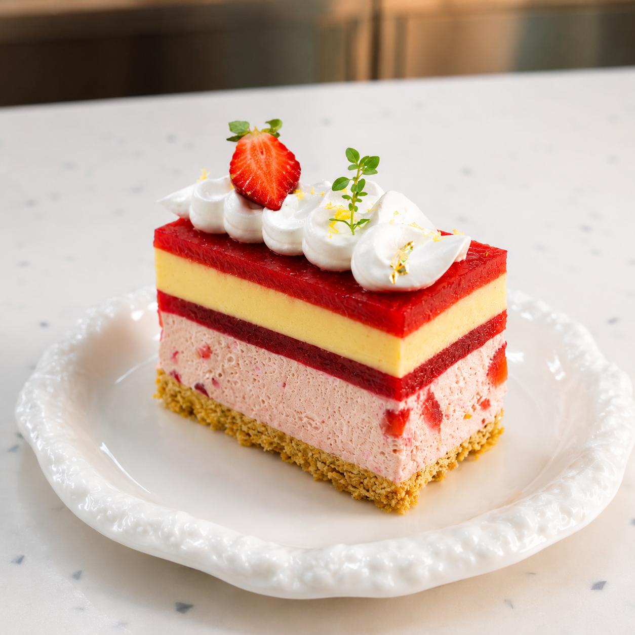 strawberry Lemon cheese mousse
